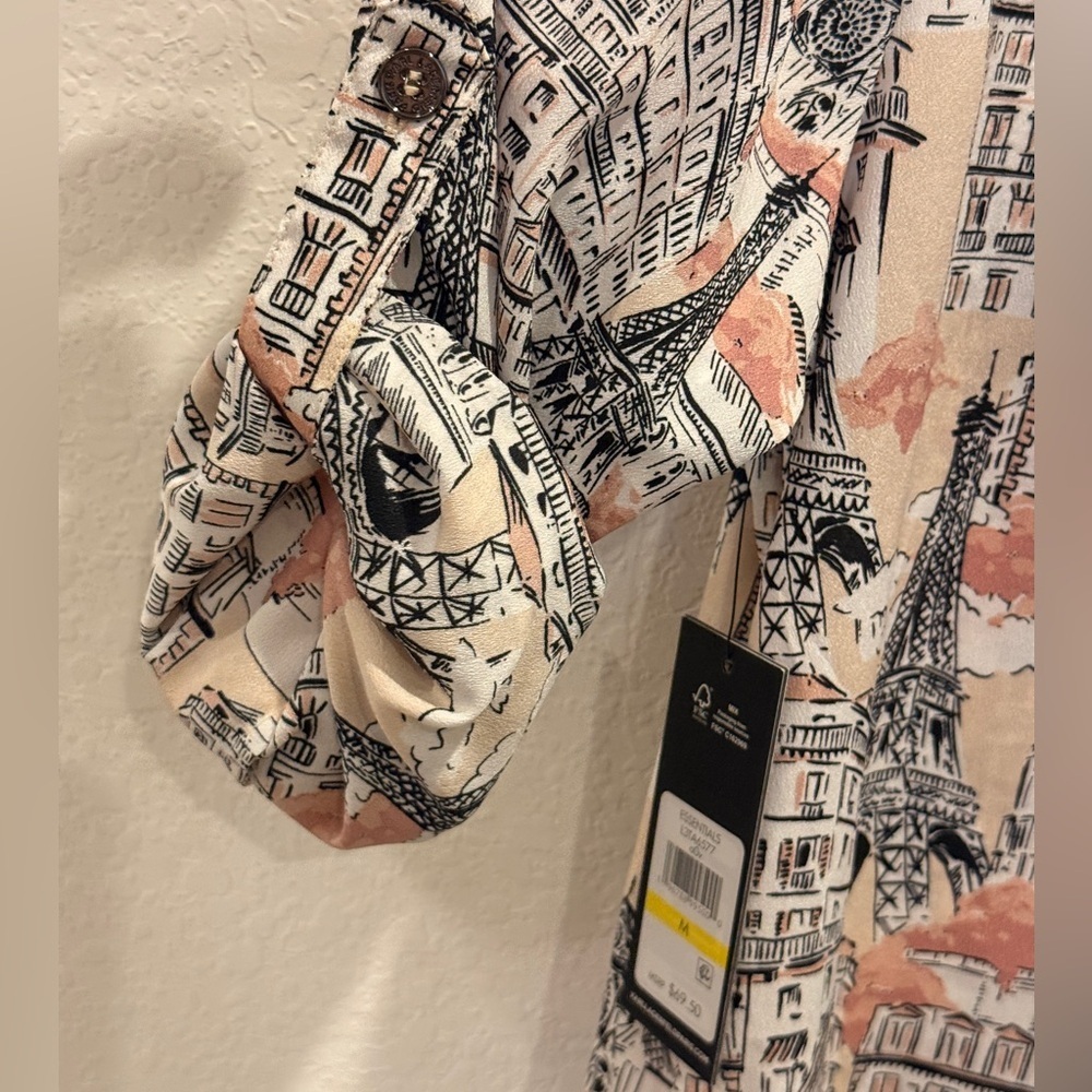 Karl Lagerfeld long sleeve/turnup button down Shirt (preloved- no tags) - Picture 9 of 9